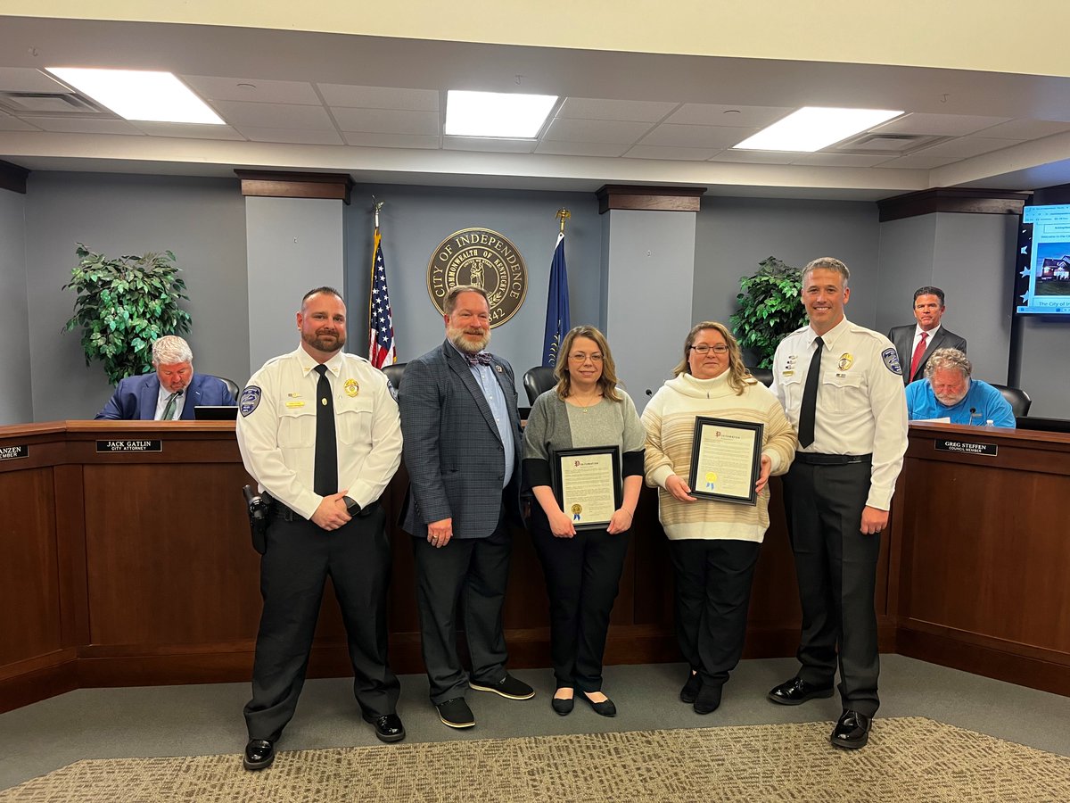 On March 4, two of our Kenton County Emergency Communications Center team members were recognized by Independence for their quick work during a recent dispatch call.

It's yet another reminder of the powerful work the KCECC team performs daily to protect our residents.