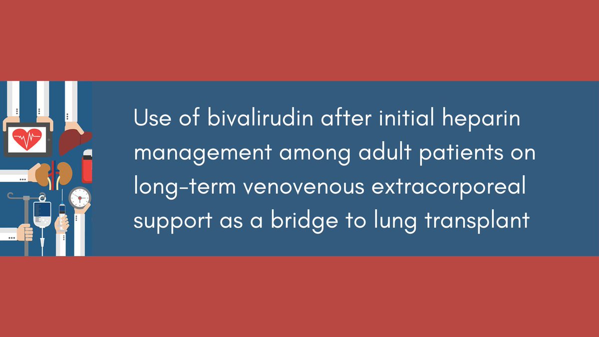 In this case series, we describe the outcomes of six patients who were transitioned from UFH to bivalirudin during their course of VV ECMO support as a bridge to lung transplantation. buff.ly/4bDIudZ @accpimtrprn