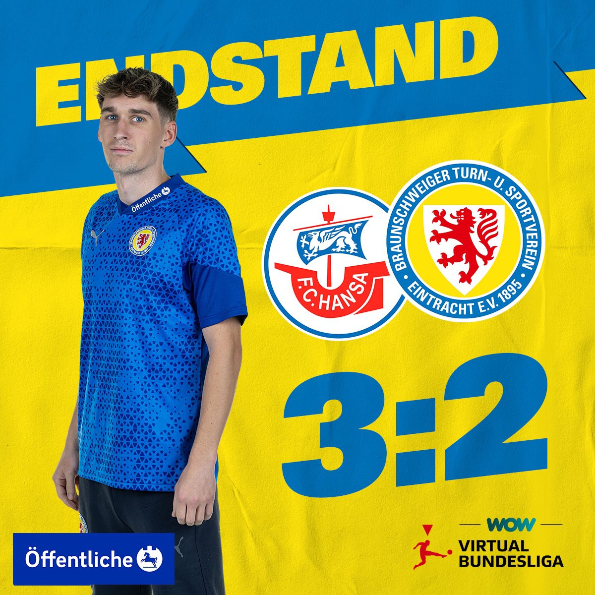 Eintracht eFootball (@ebsefootball) on Twitter photo Wie knapp kann ein Ergebnis sein? Dieser Spieltag: Ja!
GGs nach Rostock, wir verabschieden uns aus der <a href="/vbl_official/">VBL | WOW VIRTUAL BUNDESLIGA</a> für diese Saison! Vielen Dank an alle Supporter, vorangestellt natürlich an alle Fans und unseren Partner, die Öffentliche Versicherungen Braunschweig! 🦁🎮 Wie knapp kann ein Ergebnis sein? Dieser Spieltag: Ja!
GGs nach Rostock, wir verabschieden uns aus der <a href="/vbl_official/">VBL | WOW VIRTUAL BUNDESLIGA</a> für diese Saison! Vielen Dank an alle Supporter, vorangestellt natürlich an alle Fans und unseren Partner, die Öffentliche Versicherungen Braunschweig! 🦁🎮