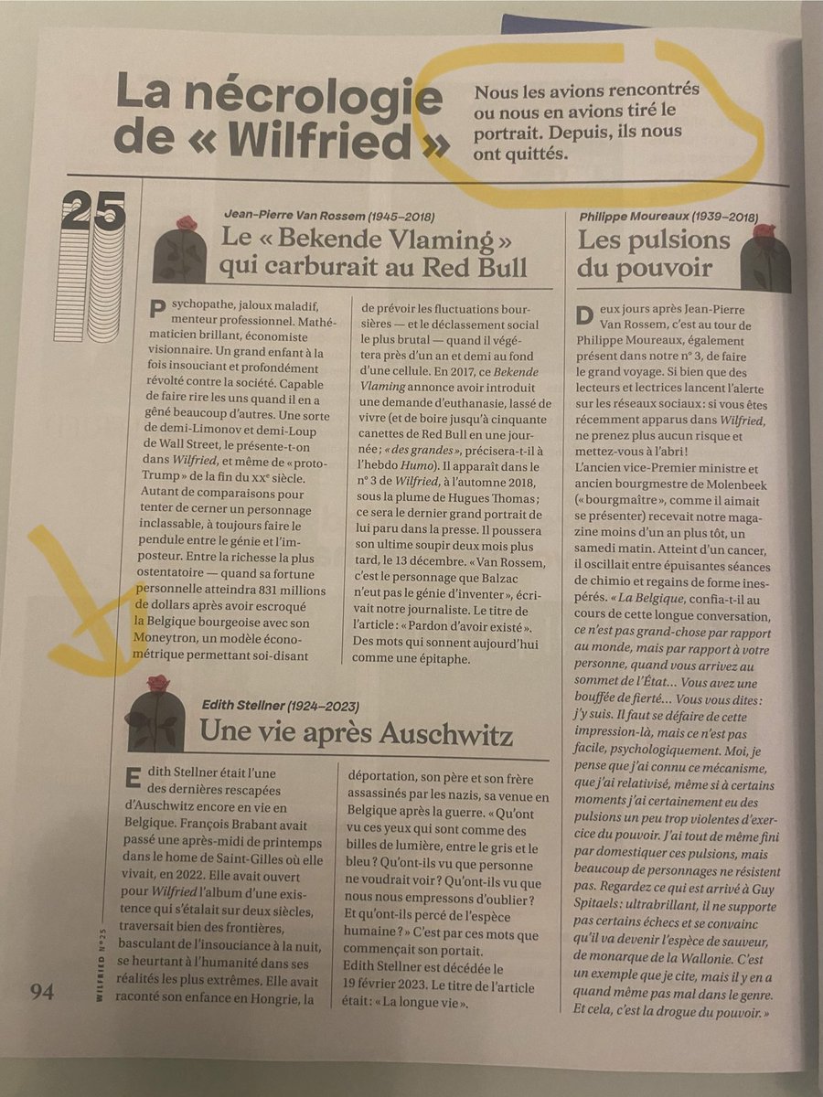 Jérémie Tojerow (@jeremietoj) on Twitter photo Ému de tomber, en feuilletant le dernier numéro (spécial 25ème) de <a href="/Wilfried_mag/">Wilfried mag</a> , sur l’annonce nécrologique de ma grand-mère, décédée il y a quasi un an. 🙏🙏 (1) Ému de tomber, en feuilletant le dernier numéro (spécial 25ème) de <a href="/Wilfried_mag/">Wilfried mag</a> , sur l’annonce nécrologique de ma grand-mère, décédée il y a quasi un an. 🙏🙏 (1)