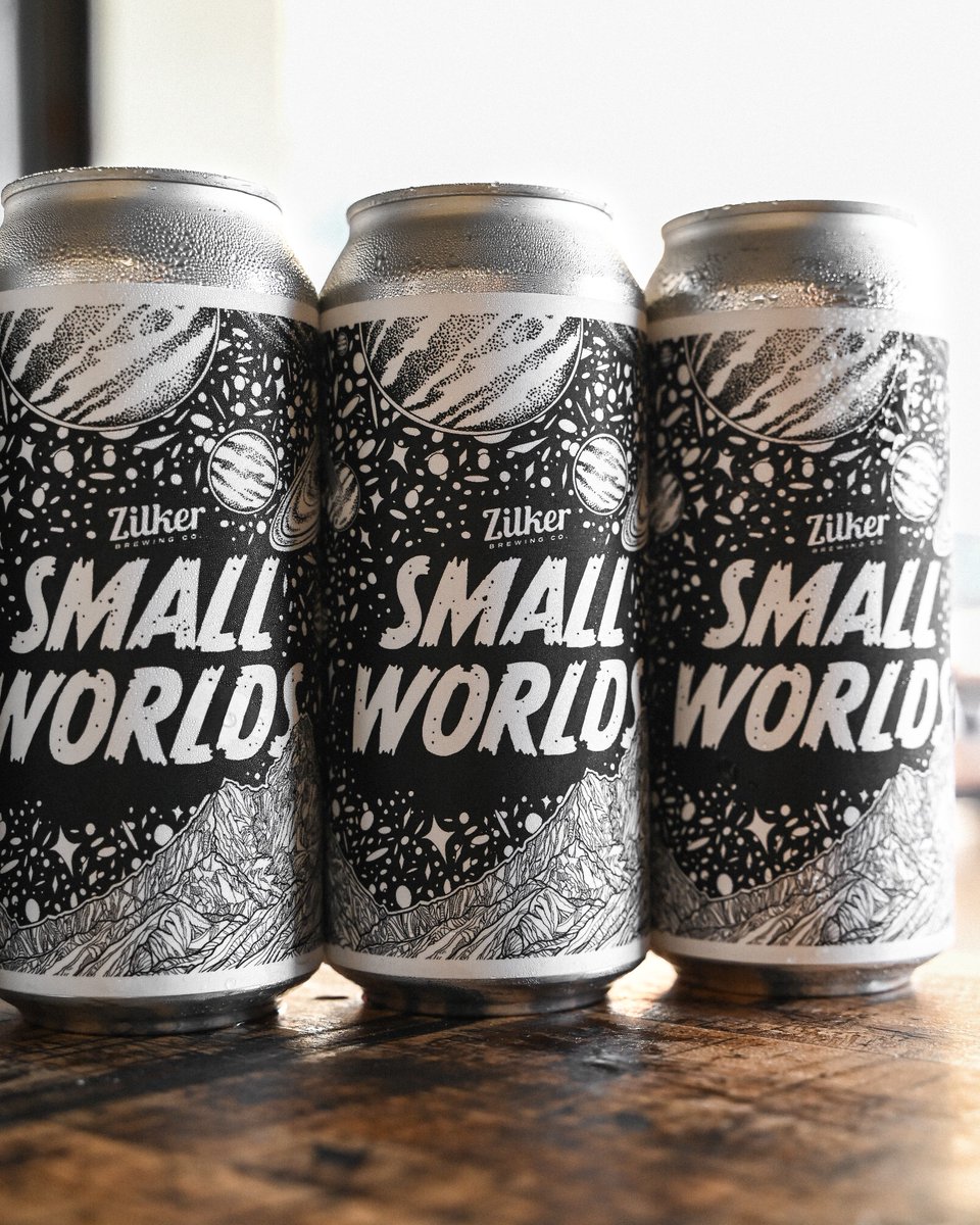 Small Worlds 5.3% ABV + Ben Stallman Art Opening Welcome Ben Stallman to the taproom this Thurs 3/7 6-9PM! Small Worlds drinks like a full strength hoppy IPA but pretty dang sessionable–NOW AVL on tap & 4PKS to-go. #smallworlds #stallmanartworks #hazypaleale #beercollab