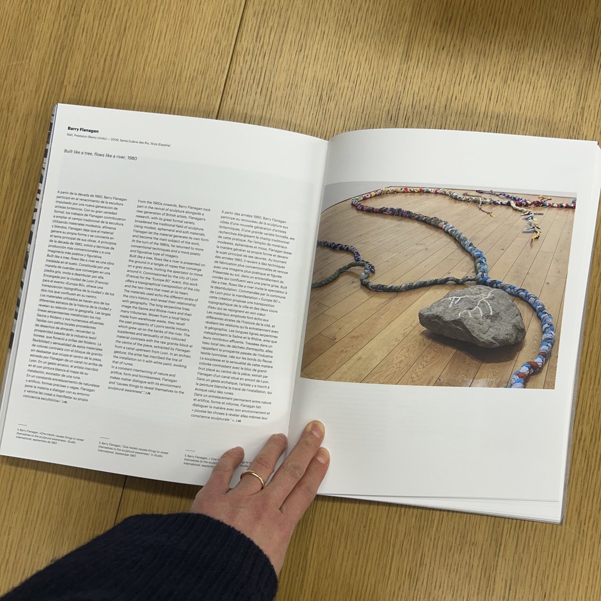 The publication for ‘Place-ness. Inhabiting space’ at Centre Pompidou, Malaga @centrepompidoumalaga which continues to run until 28th March and includes Barry's ‘Built like a tree, flows like a river’.