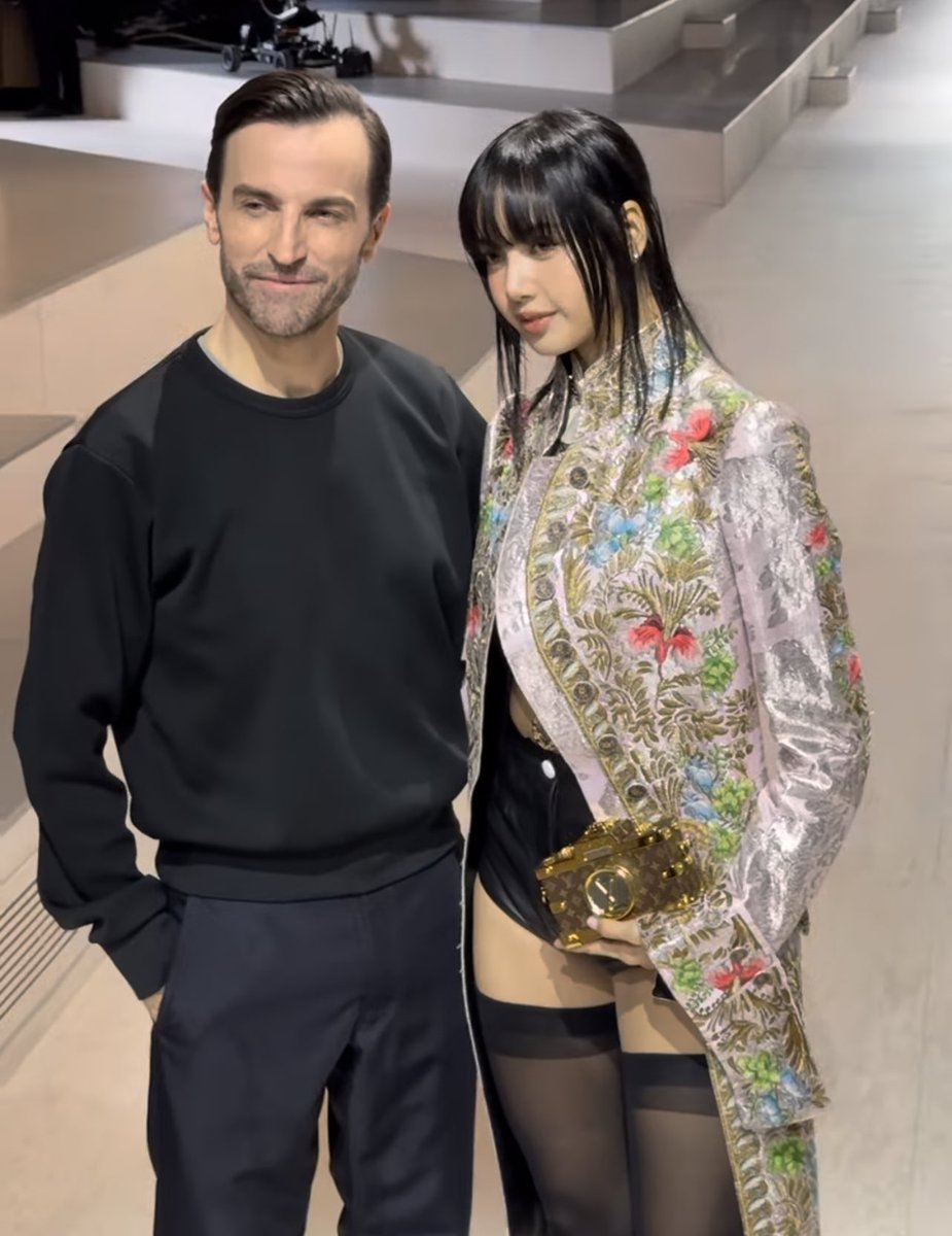 Lisa with Nicolas Ghesquière of Louis Vuitton.