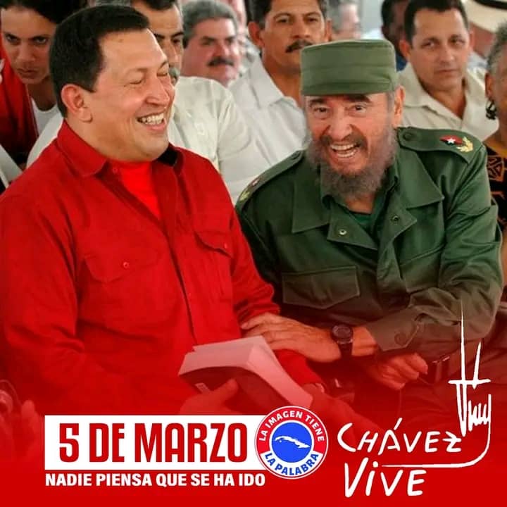 El legado de Hugo Chávez es ejemplo para las nuevas generaciones y procesos emancipadores de la América Latina, como un faro de lucha.🇻🇪🇨🇺