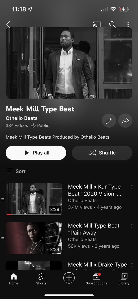 Othellobeats_'s tweet photo. Meek Mill Type Beats to producing on #1 album with Meek 🙏🏾 https://t.co/1yaWi1DVXi