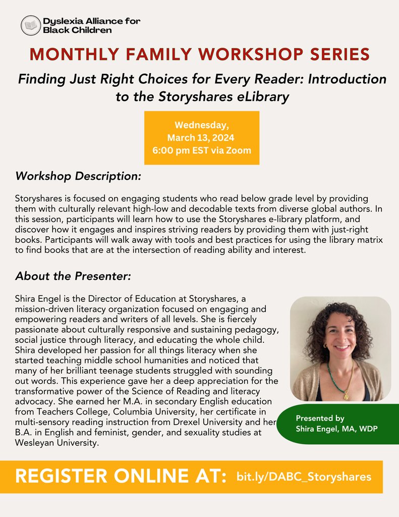 Join @Storyshares to learn about their e-library platform and gain tools and best practices for finding books at the intersection of reading ability and interest. Register here: l8r.it/2vW4