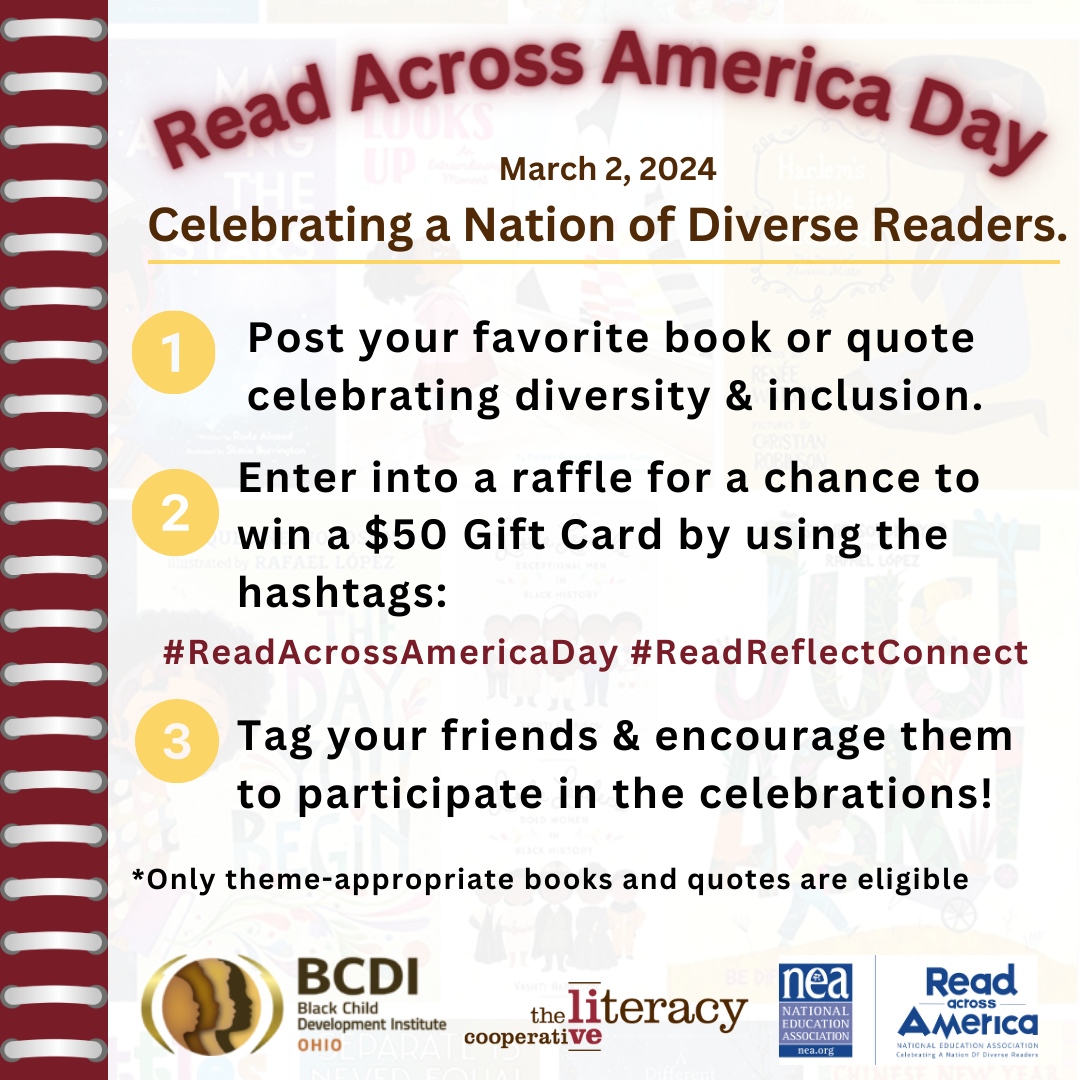 On Read Across America Week, join a nation of readers to raise awareness about the importance, value, and fun of reading and sharing diverse books. #ReadReflectConnect #ReadAcrossAmericaDay