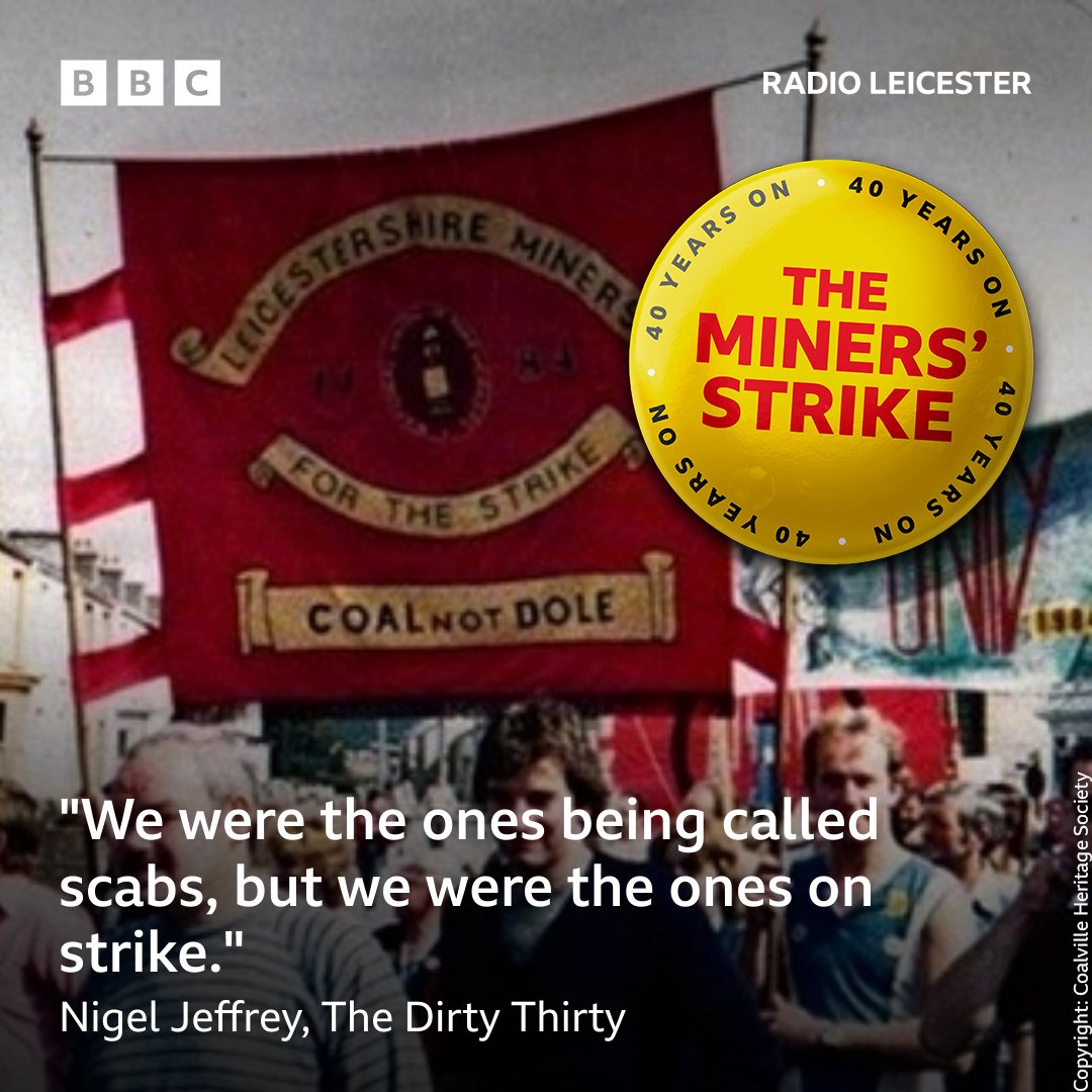 Hear the real story of the miners strike, from the people who lived it: bbc.in/48wvnIV
Our exclusive new series explores the story of 'The Dirty Thirty', the only Leicestershire miners to go on strike in 1984.