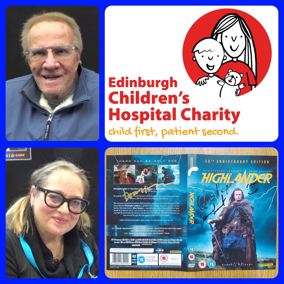 For the #EdinburghChildrensHospitalCharity 🤍❤️ @echcharity : A #Highlander 💙⚡️1986 DVD signed by #ChristopherLambert ⭐️& #BeatieEdney ⭐️is SUCCESSFULLY DELIVERED !!!💛4/3/24 (by #CelebrityCharityCinema ) @beatieedney @LothianChildren #charity - Video > youtu.be/QwuN4lwR7kQ