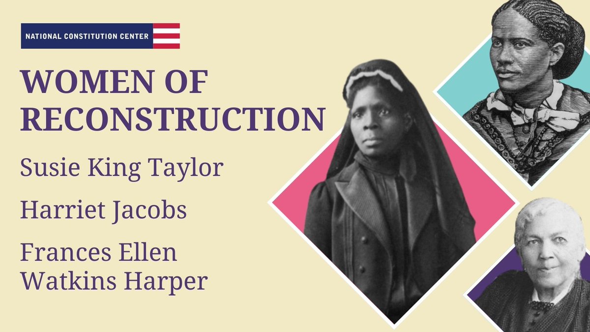 Hear from women who were leading thinkers during Reconstruction—Susie King Taylor, Harriet Jacobs, and Frances Ellen Watkins Harper—through excerpts from their letters and speeches. #WomensHistoryMonth Watch the video: ow.ly/vg4m50QK9ay
