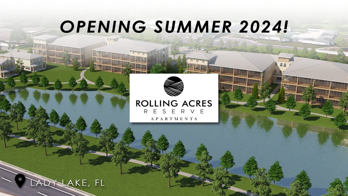 ConcordRENTS's tweet photo. Rolling Acres Reserve has broken ground and is slated to open Summer 2024! This brand new community provides premium access to The Villages and Lady Lake.  Don’t miss out on your chance to call this new community home. Apply today! https://t.co/SU8LKaYiVn https://t.co/6lJqaS7k2O
