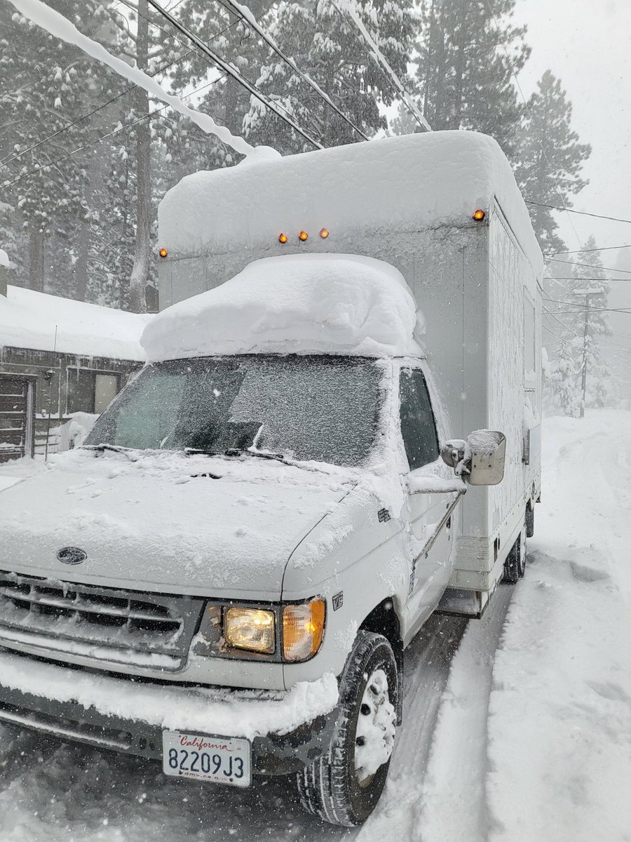 We got snow! Just shoveled the food truck out for the 2nd time. Wrapping up the finishing touches to pass final inspection! The donut truck is coming!!!!