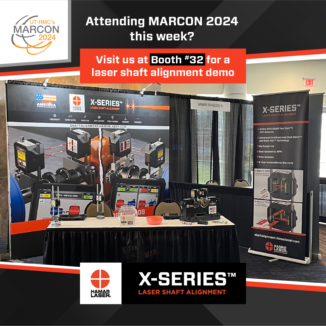XSeriesAlign's tweet image. Excited to kick off #MARCON2024! Swing by booth #32 for a firsthand look at our laser shaft alignment tech. See how our X-Series brings precision and savings that go beyond the competition. Don't miss out! #precisionalignment #hamarlaser #xseries #shaftalignment