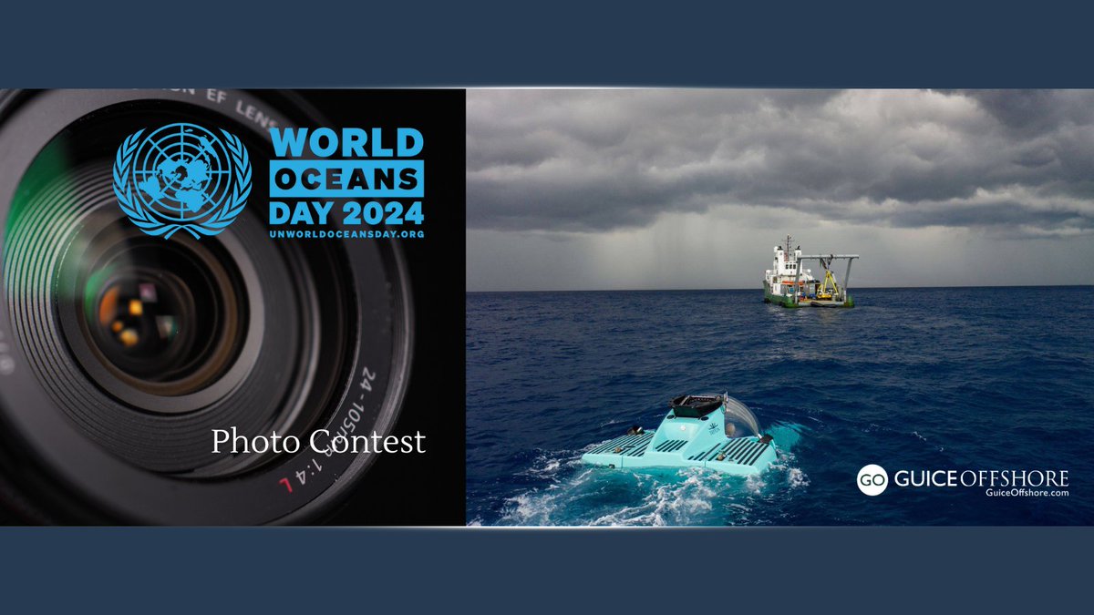 Enter the #UNWorldOceansDay global #photo contest!

<a href="/GuiceOffshore/">Guice Offshore</a> has all the info: lnkd.in/eCiHX2nh

Plus, it's free to enter!  Submit by April 7, 2024!

#marine #maritime #ocean #offshore #Photography #Photographer <a href="/ellencuylaerts/">Cuylaerts</a> #oceanography #marineconservation #Sea