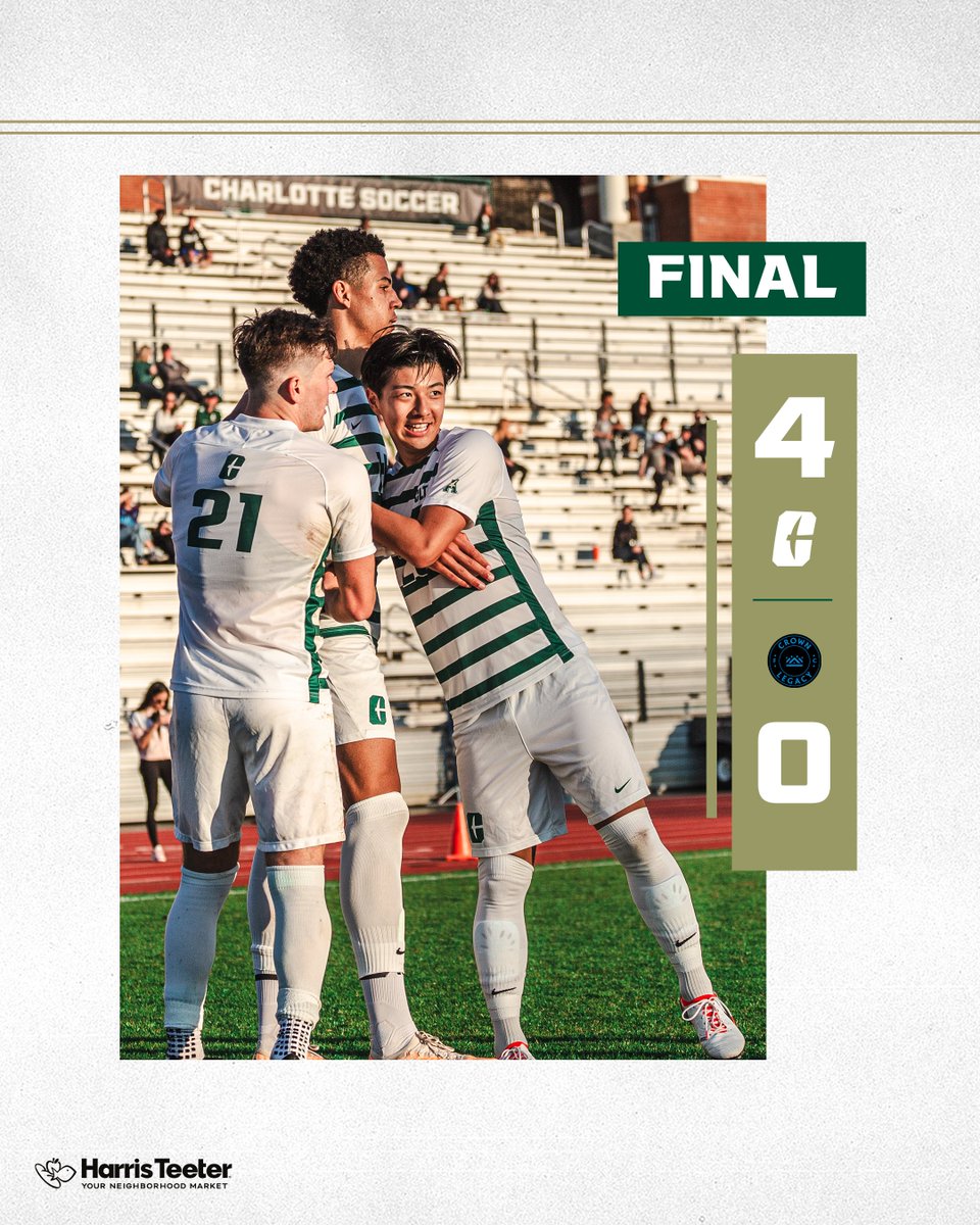 Final score from this weekend's spring contest against Crown Legacy FC. A hat trick from Brigham Larsen and a Natsuki Ogata goal powered the Charlotte offense while the back four recorded the clean sheet. #CharlotteSoccer | #GoldStandard⛏