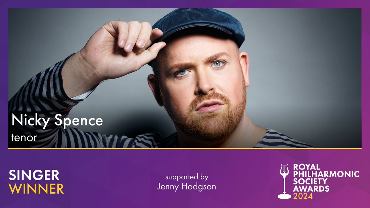 The winner of the RPS Singer Award is @nickythespence. 'His phenomenal vocal talent combined with the immense care he brings to everything sets a benchmark for us all… from performances at @bbcproms and @WelshNatOpera to nurturing young talent.' #RPSAwards