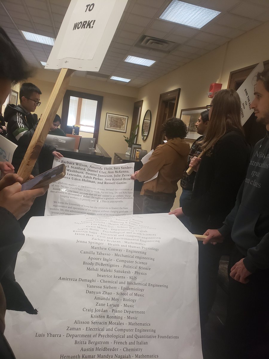 Over 1000 University of Iowa graduate workers say NO MORE FEES! <a href="/cogsunion/">COGS/UE Local 896</a>