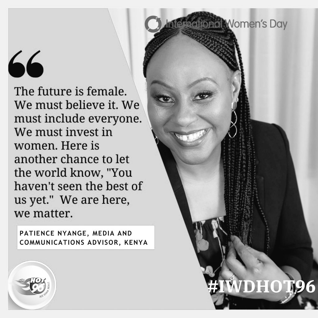 WE MUST INVEST IN WOMEN! 🚺

#IWDHOT96 
<a href="/Hot_96Kenya/">Hot 96 FM Kenya</a> <a href="/UN_Women/">UN Women</a>