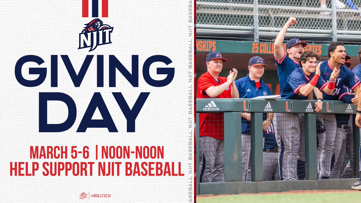 ✨𝐍𝐉𝐈𝐓 𝐆𝐈𝐕𝐈𝐍𝐆 𝐃𝐀𝐘✨

🗓️ | March 5-6, 2024
🕛 | Noon-Noon

By making a gift to 𝐍𝐉𝐈𝐓'𝐬 𝐃𝐨𝐧𝐧𝐞𝐥𝐥𝐲 𝐅𝐚𝐦𝐢𝐥𝐲 𝐁𝐚𝐬𝐞𝐛𝐚𝐥𝐥 𝐅𝐮𝐧𝐝, you help cover the costs of elevating our program!

Support Here | tinyurl.com/368zwmz5

#NJITGivingDay | #RollTech