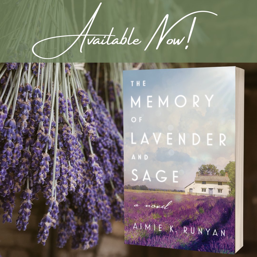 Happy launch day to my  fellow @tallpoppywriters sister, @aimiekrunyan ! The Memory of Lavender and Sage is out today! Follow Tempèsta Luddington to the sun-soaked hills of Provence in this tale of love, loss, and the healing power of found family. Also recipes and a cute cat. 😊