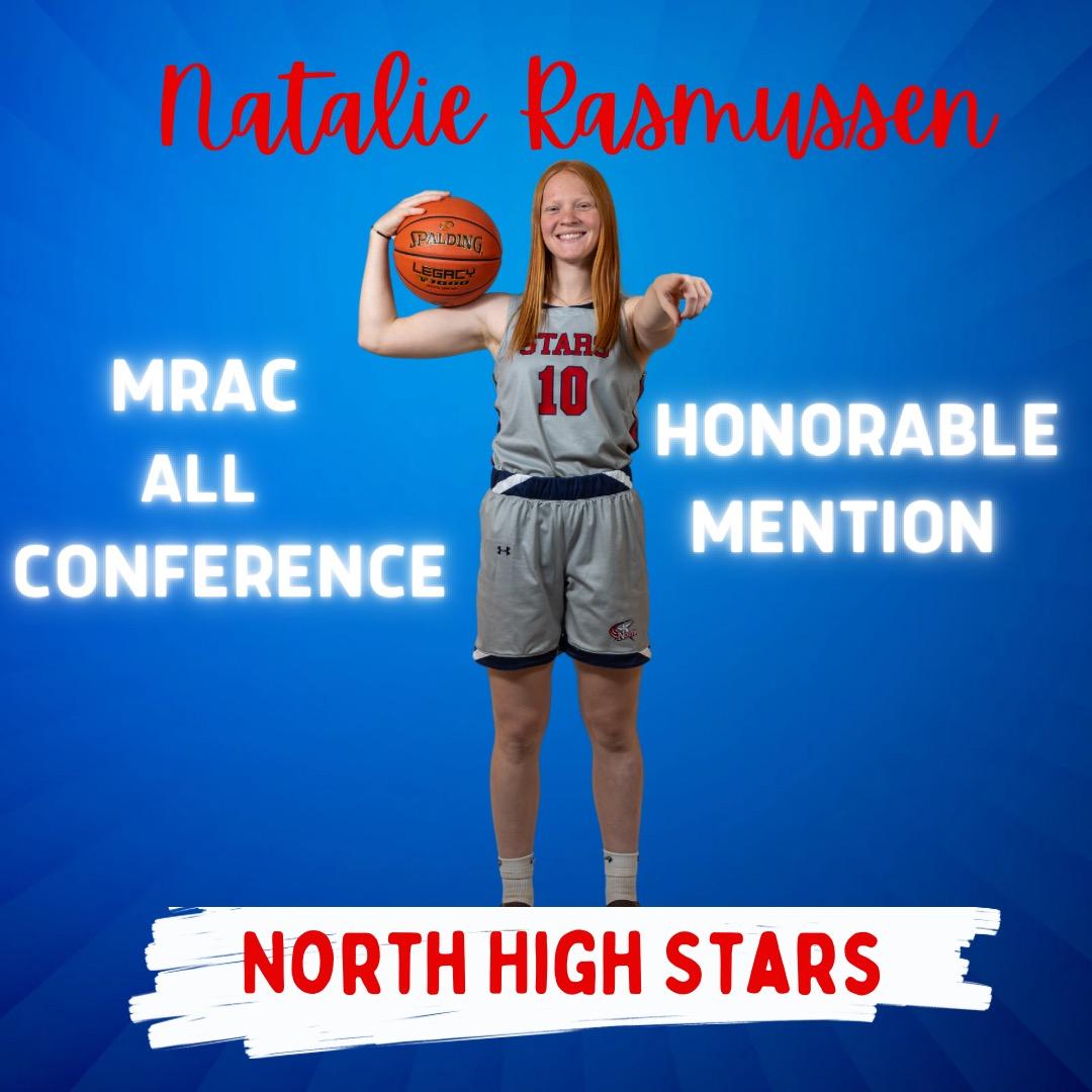 Congrats to Natalie Rasmussen for being Honorable Mention All MRAC!!