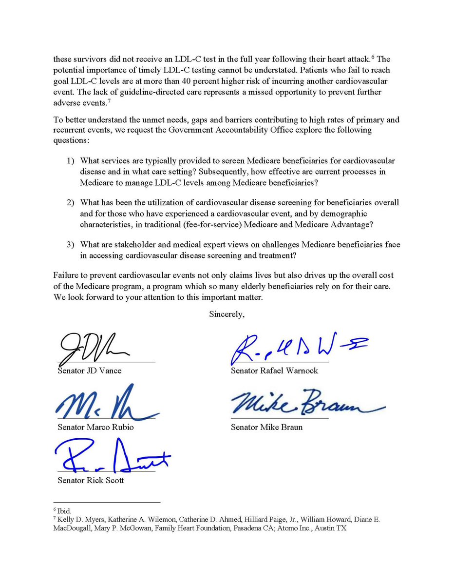 As the world leader in heart care, we know the importance of screening & timely treatment for CVD. We appreciate this request for a @USGAO study, which will lead to a better understanding of Medicare beneficiaries’ access to these critical services & how to address gaps in care.