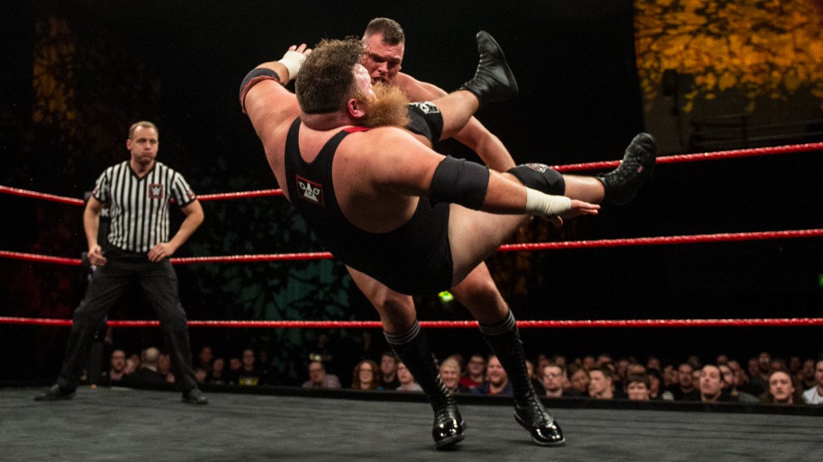 March 5, 2020: At the York Barbican, @Gunther_AUT defeated @DaveMastiff in an all-out war with an earth-shattering powerbomb to retain the #NXTUK Championship. 📸 WWE