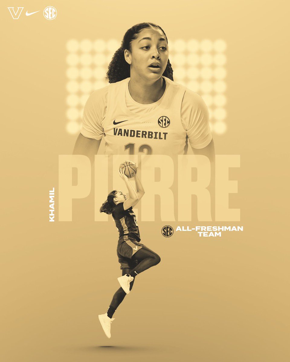 Vanderbilt WBB (@vandywbb) on Twitter photo .<a href="/KhamilPierre/">khamil pierre</a> has made an immediate impact and it’s earned her a spot on the <a href="/SEC/">Southeastern Conference</a> All-Freshman Team
She becomes the 3rd Commodore to be selected to the SEC All-Freshman Team under Coach Ralph
⚓️⬇️
#AnchorDown .<a href="/KhamilPierre/">khamil pierre</a> has made an immediate impact and it’s earned her a spot on the <a href="/SEC/">Southeastern Conference</a> All-Freshman Team
She becomes the 3rd Commodore to be selected to the SEC All-Freshman Team under Coach Ralph
⚓️⬇️
#AnchorDown