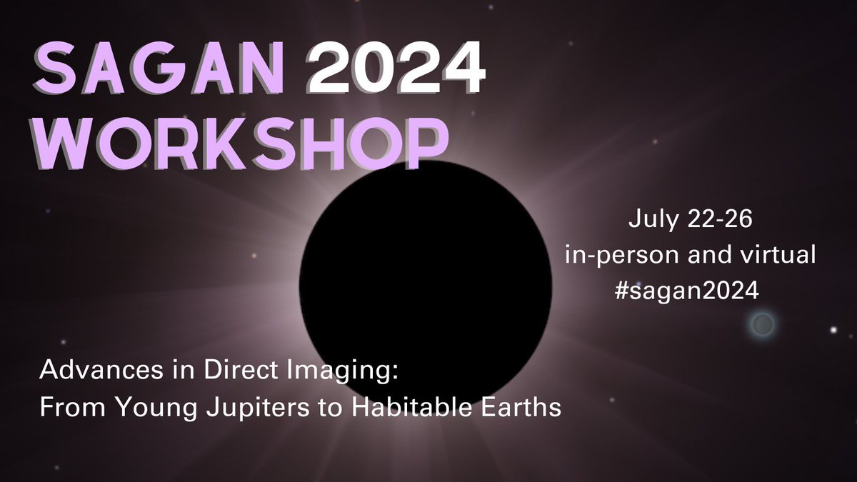 #Sagan2024 is a week-long workshop aimed at early-career astronomers, and it's free whether you attend in person or online. If you're a postdoc, undergrad, or grad student who would like to join in person, apply for travel support by March 21, 2024 at catcopy.ipac.caltech.edu/ssw/financial.….