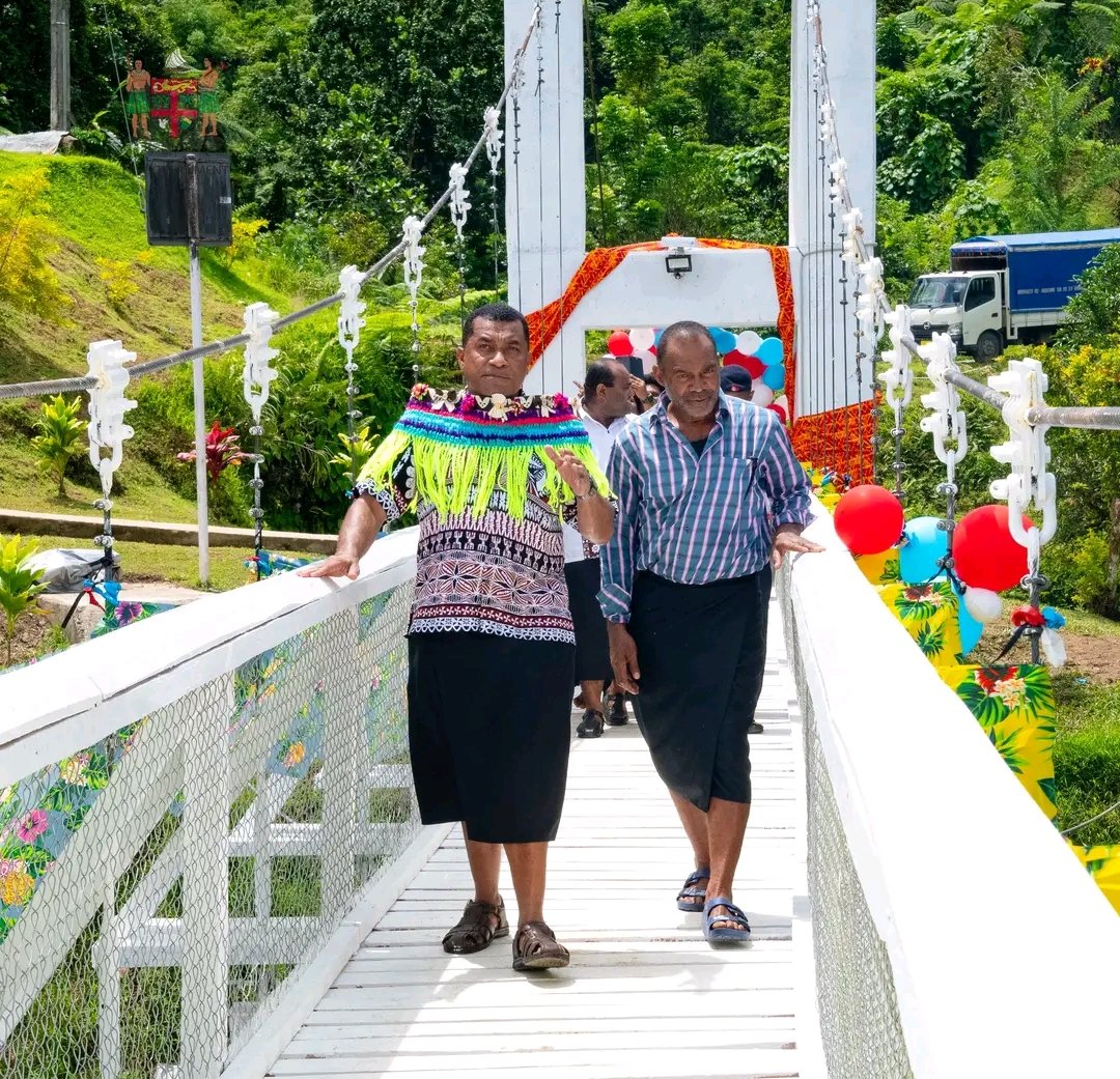 The days of crossing an unsafe bridge and bamboo rafts are now a thing of the past for the children and villagers of Naqarawai Village in Namosi. Their suspension bridge now opened after full restoration work was carried out with funding of $50,000 donated by China.