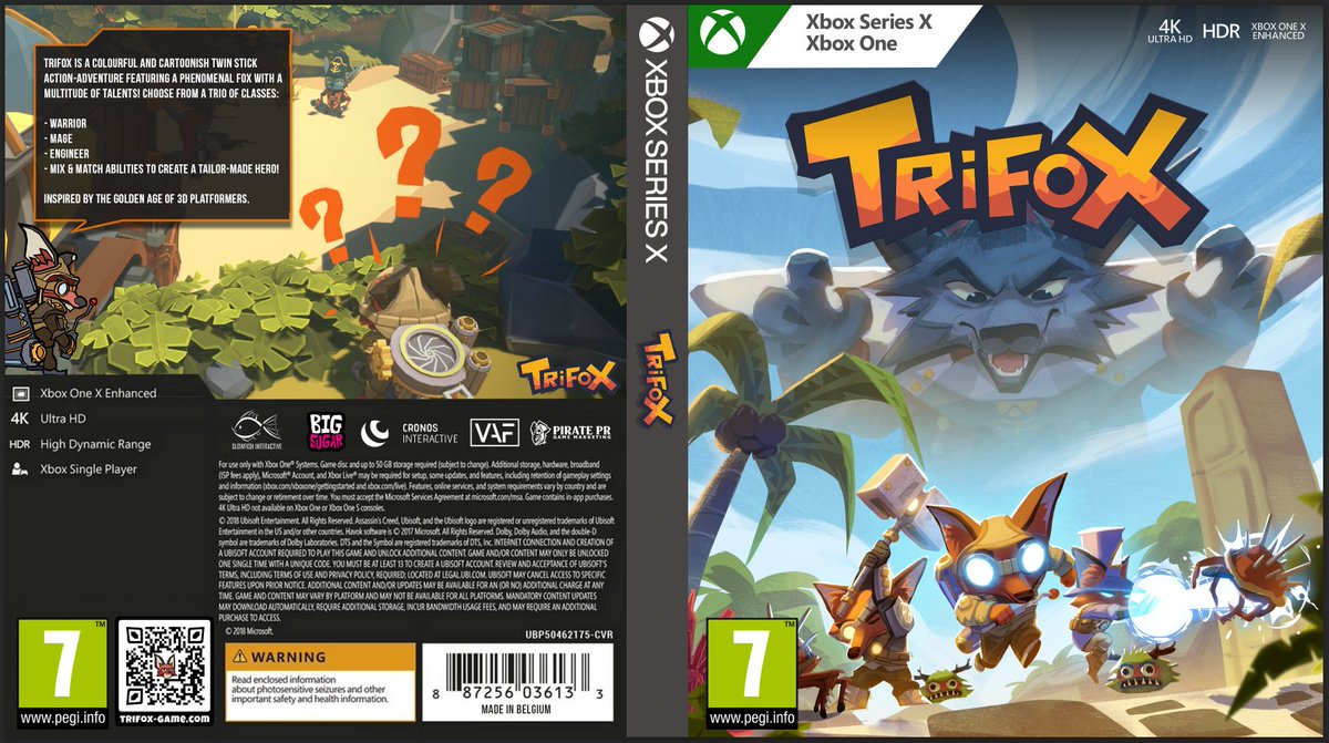 Had some fun faking my own Xbox cover sleeve for <a href="/TrifoxGame/">Trifox 🦊</a>!

Will show result of physical box if the print turns out OK 😇