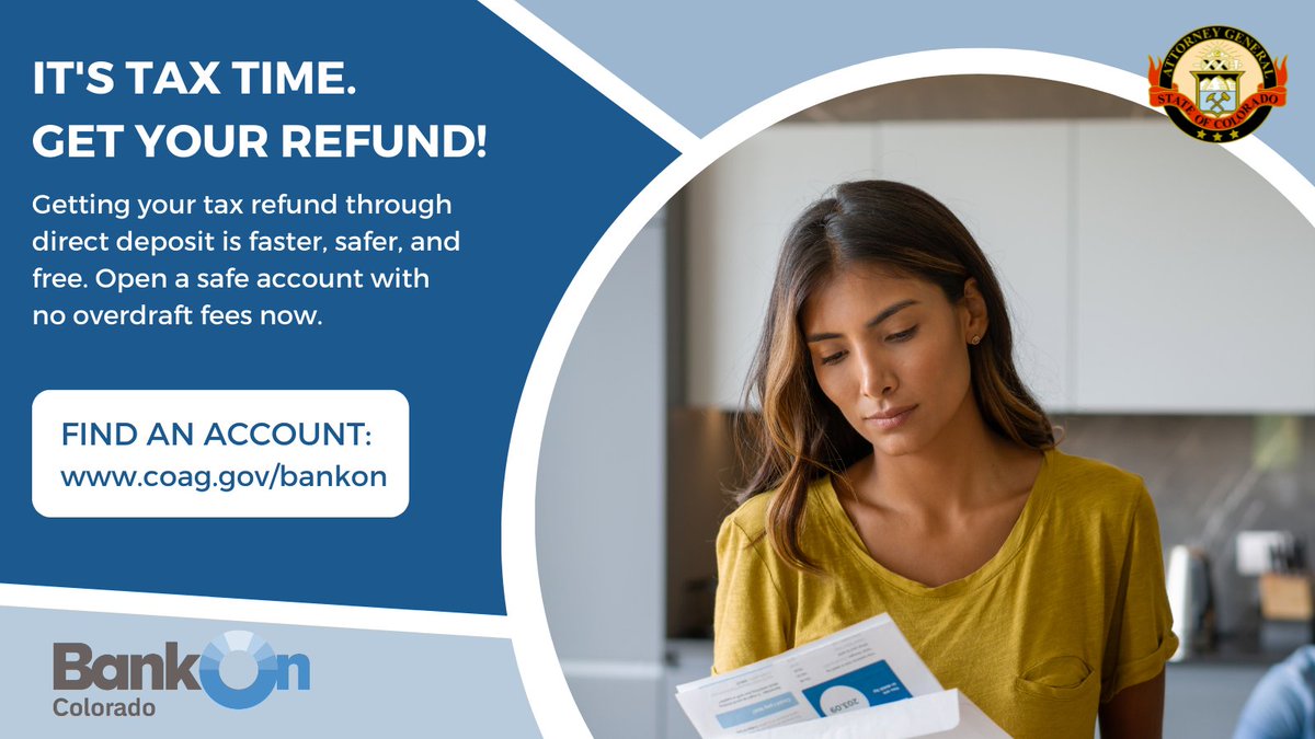 Tax season is here. Don’t let getting your refund be stressful. Learn how to open a safe account with no overdraft fees today by visiting our website: bit.ly/49XZcDl. #BankOn #NCPW2024