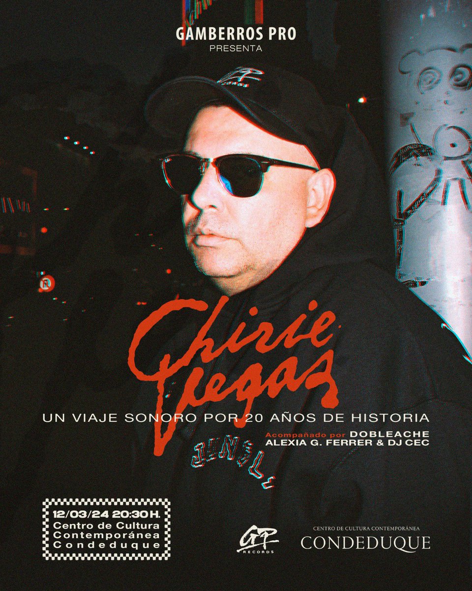 Chirie Vegas - Gp - 20 años 
❤️ entradas : tienda.madrid-destino.com/es/conde-duque…