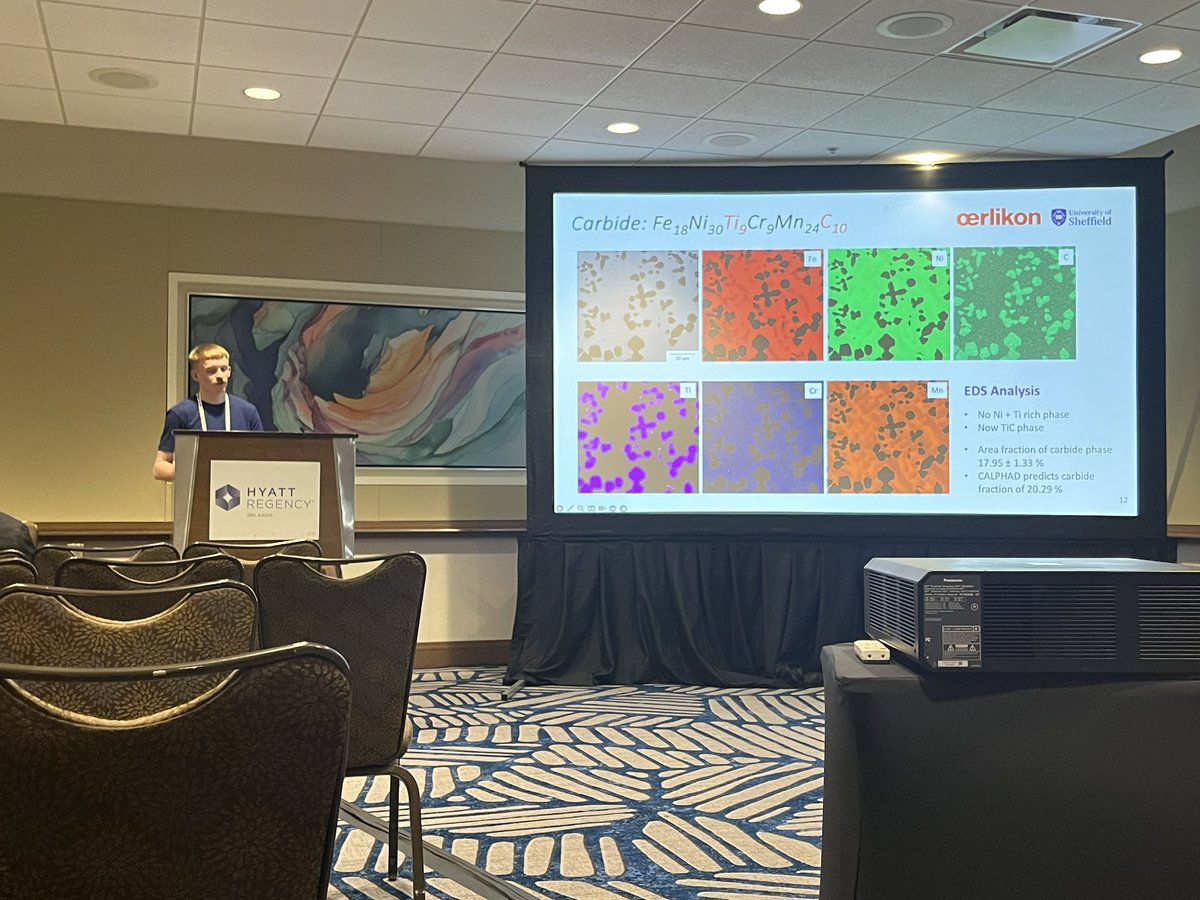 Super proud of <a href="/FranSynnott/">Fran Synnott</a> and <a href="/Bezzer18/">Josh</a> delivering two fantastic presentations on oxidation of superalloys and ML in materials design respectively at #TMS2024.