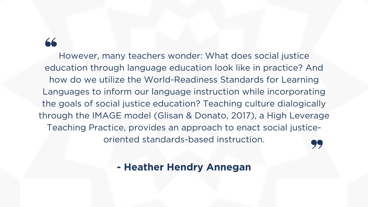 Dr. Heather Hendry Annegan talks about IMAGES for justice in her recent TLE article. Read more in the latest issue of TLE: bit.ly/2QNKo3w 
#TuesdayTLE