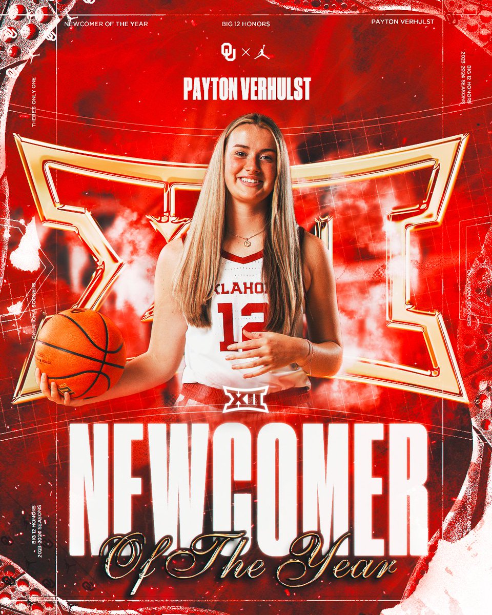 𝗠𝗮𝗱𝗲 𝗛𝗲𝗿 𝗠𝗮𝗿𝗸.

Payton Verhulst is the Big 12 Newcomer of the Year!

#BoomerSooner ☝️