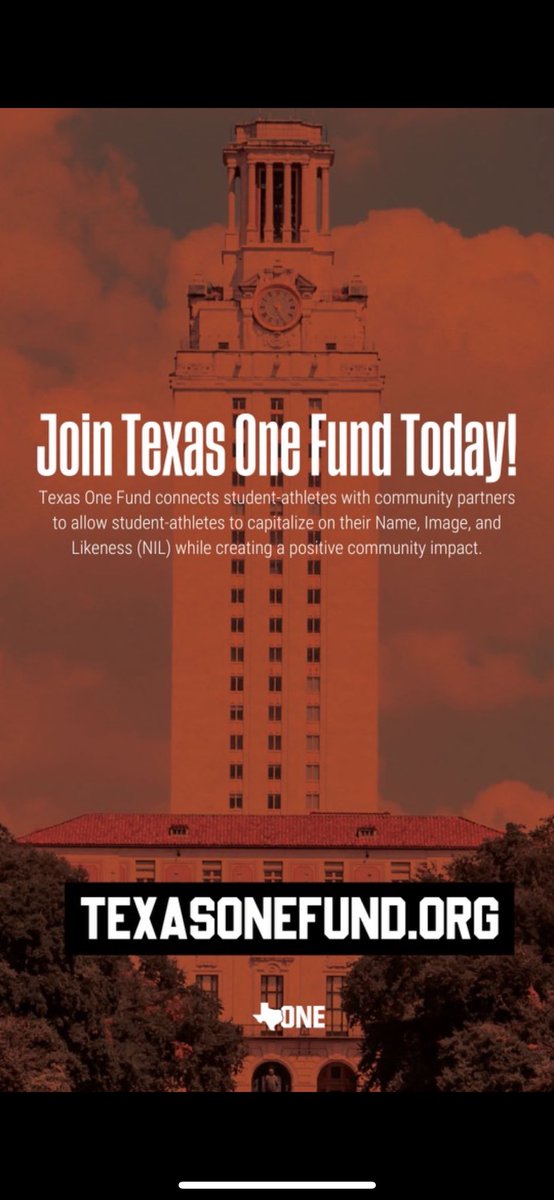 Join me at the @texasonefund tailgate in left field of UFCU Disch-Falk Field today March 5th at 4:45PM to learn more about Texas One Fund! To support Texas One Fund visit, bit.ly/3sBnu5D