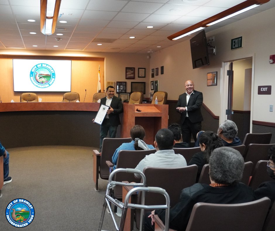 CityofBrawley's tweet photo. Mayor Ramon Castro and Councilmember George Nava had the honor of presenting Josefa Villegas Torres with a proclamation to celebrate her 100th birthday that was on March 3rd. https://t.co/XNdc8l4THc