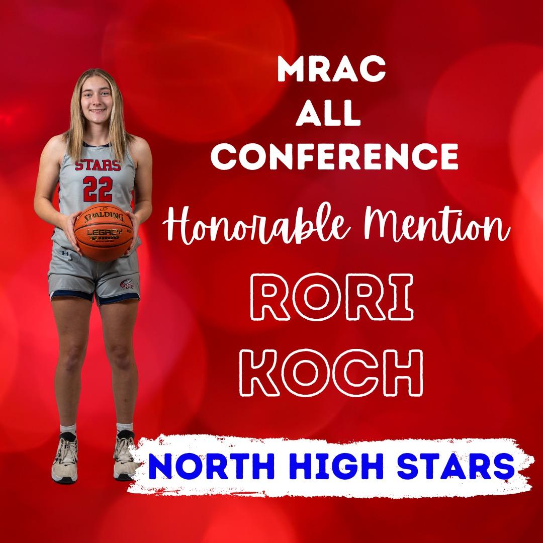 Another congratulations is in order for Rori Koch for Honorable Mention All MRAC!!!