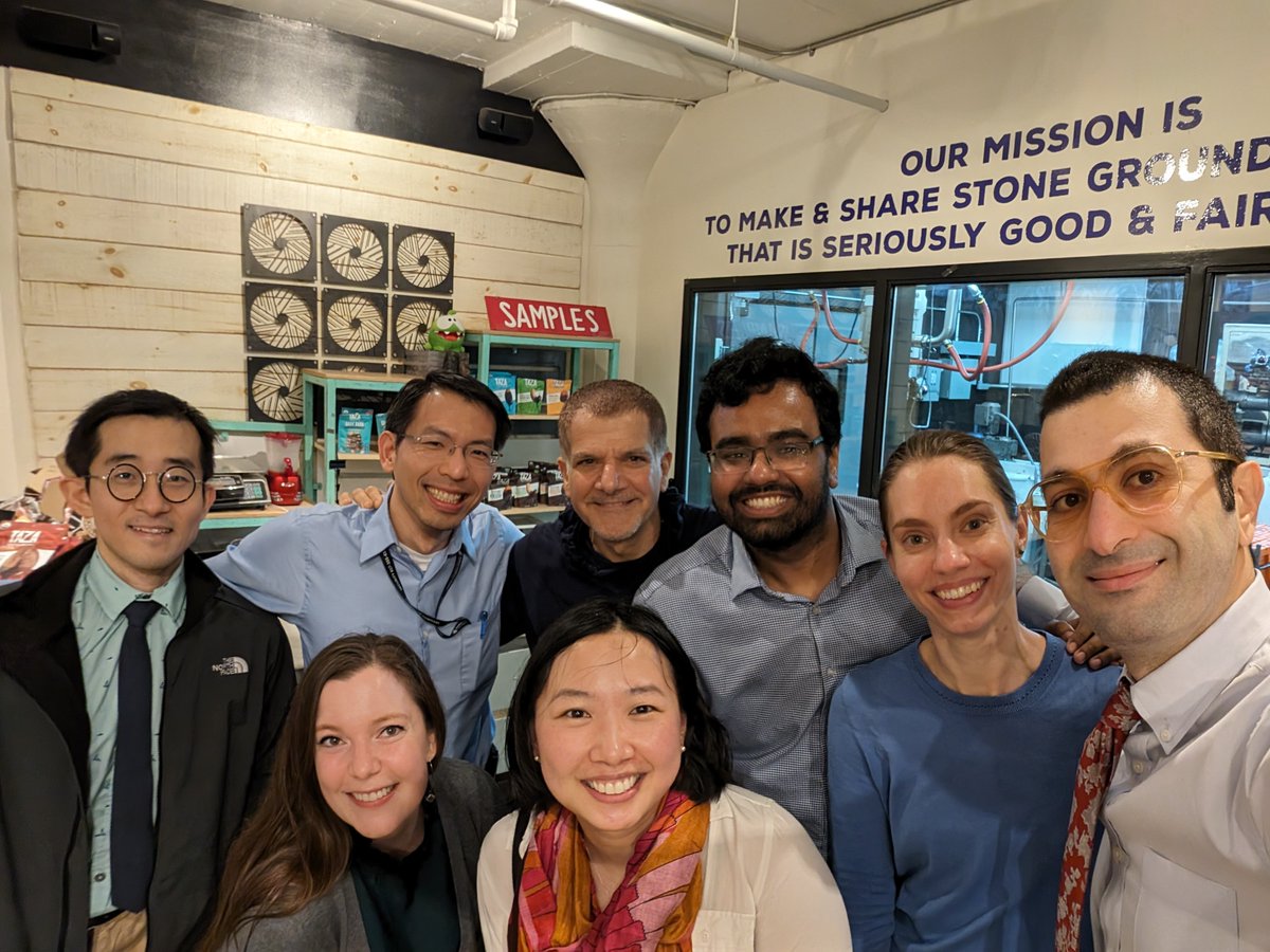 We were told chocolate making was going to be on our hemepath boards. Fun at the @TazaChocolate factory with co-fellows, Rob and Sam! @BWHPath @MGHPathology