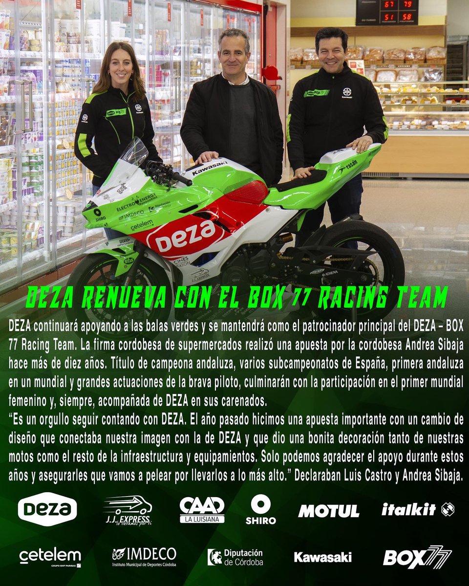 🔊 DEZA RENUEVA Y CONTINUARÁ DANDO NOMBRE AL EQUIPO EN 2024 🔊

🔊 DEZA RENEWS AND WILL CONTINUE AS MAIN SPONSOR OF THE TEAM IN 2024 🔊