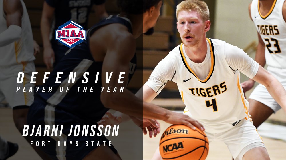 Congratulations to Fort Hays State's Bjarni Jonsson, our 2023-24 𝙈𝙄𝘼𝘼 𝘿𝙀𝙁𝙀𝙉𝙎𝙄𝙑𝙀 𝙋𝙇𝘼𝙔𝙀𝙍 𝙊𝙁 𝙏𝙃𝙀 𝙔𝙀𝘼𝙍🏅👏

📰 bit.ly/3wH9mK3
#BringYourAGame