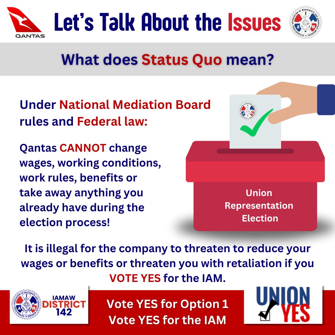 What does sale status quo mean