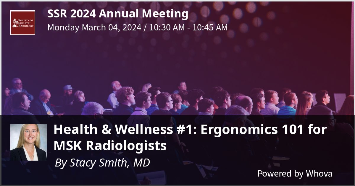 I am speaking at SSR 2024 Annual Meeting. Please check out my talk if you're attending the event! #SSR2024 - via #Whova event app