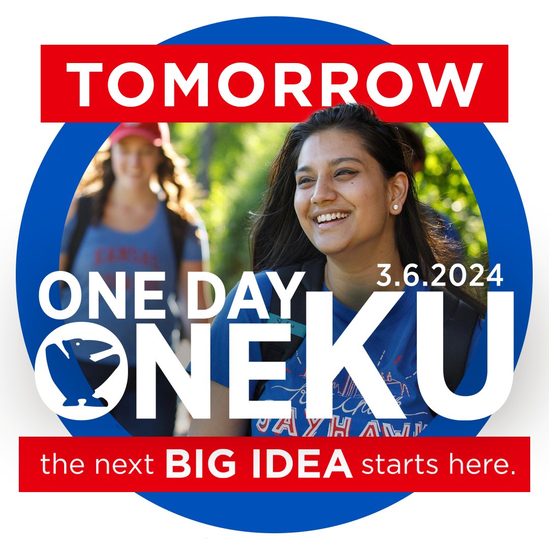 It’s almost time! ⏰ Tonight at midnight CST, we’ll kick off 24 hours of worldwide giving. Your contributions to One Day. One KU. will go directly toward groundbreaking research, student experiences, and big ideas at the University of Kansas. ku.edu/onedayoneku