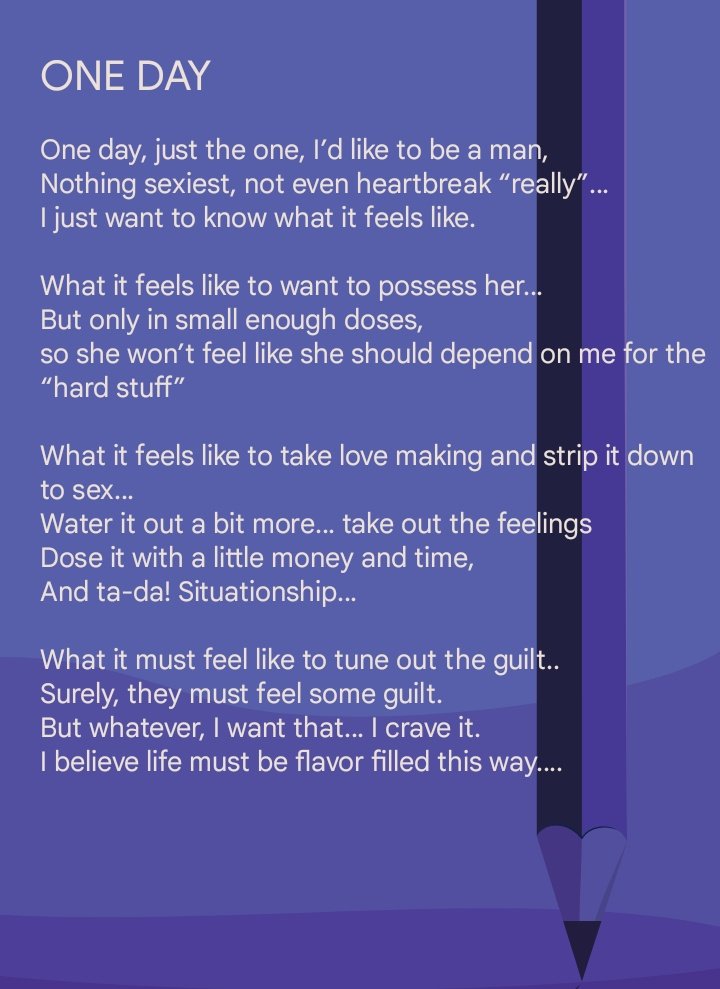 MamaKLA's tweet photo. I wrote this in May 2017 🤔

If you think this poem is about you first text me, I want to remember something. https://t.co/OSm8TJzkYT