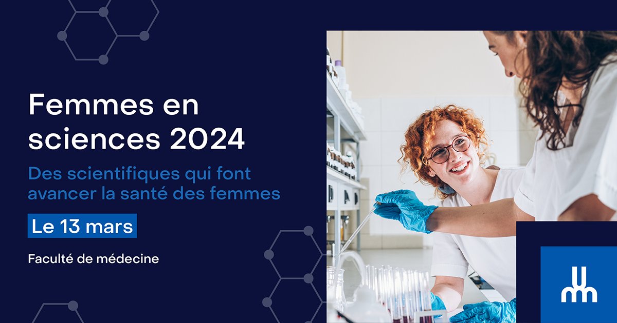 #FEMMESENSCIENCES | 👩‍🔬👩‍💻👩‍💼 Encore quelques jours pour s'inscrire à Femmes en sciences 2024! Une édition qui mettra en lumière les scientifiques qui font avancer la santé des femmes! Rejoignez-nous👉bit.ly/3UZrb15