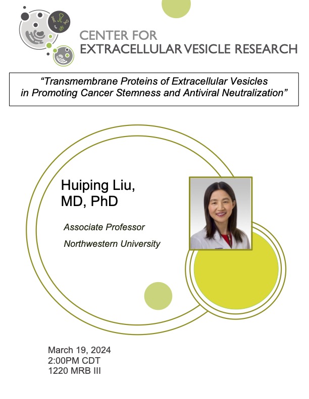 TOMORROW at 2PM! Huiping Liu, MD, PhD | Associate Professor | @NUFeinbergMed @LiuCluster