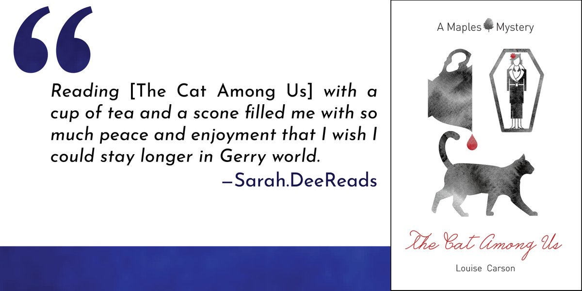 Sarah.DeeReads recently reviewed Louise Carson's The Cat Among Us. We love that people are still discovering this cozy series. Read the full review at instagram.com/p/C30AXoXr1S7/