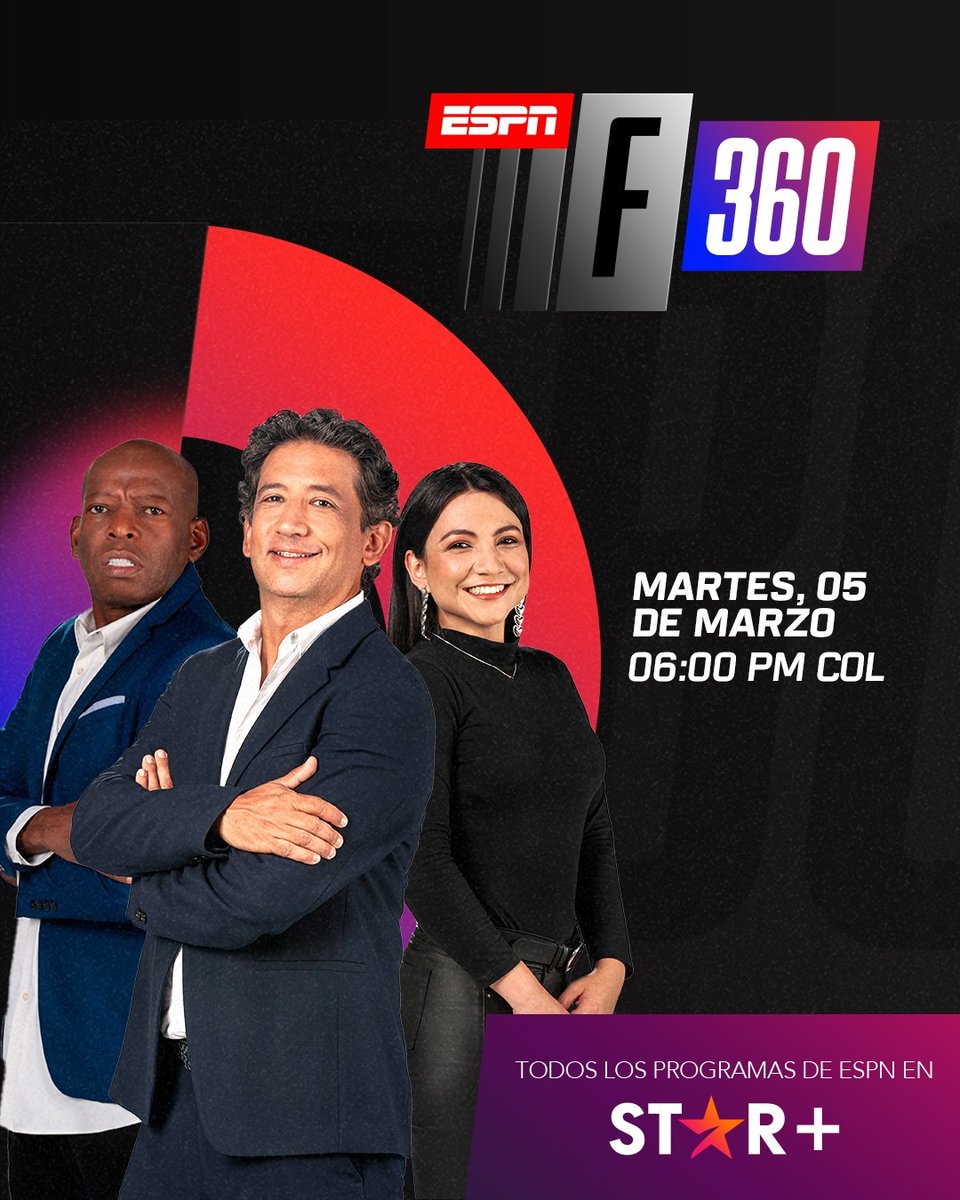 ¡Hoy a las 18:00 COL! 🤩⚽️ Prográmate para ver un debate en vivo con nuestros especialistas, tendremos el resumen completo de los partidos de la #CHAMPIONSxESPN por #ESPNF360COLOMBIA 📺 No te pierdas F360 por #ESPNenStarPlus -> dis.la/ESPNenStarPlus.